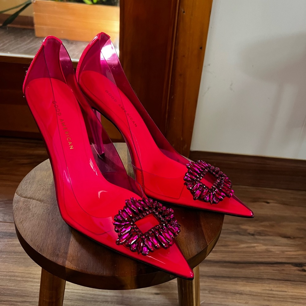 Good American Pink Heels with Stiletto Design